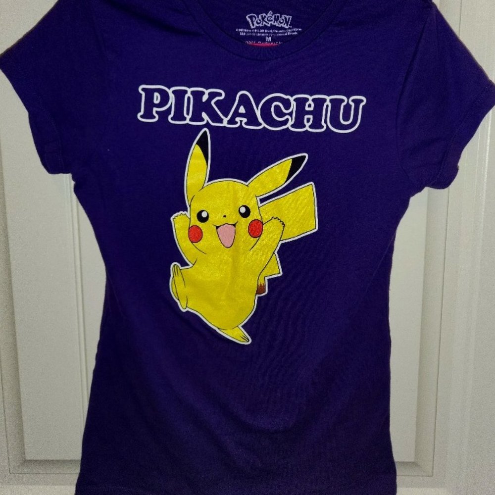Pokemon Pikachu purple tshirt